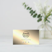 Shimmery Golden Silver Sparking Diamonds Voeg Logo Visitekaartje (Staand voorkant)