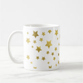 Shimmery Goldstars Golden Star Pattern Koffiemok (Links)