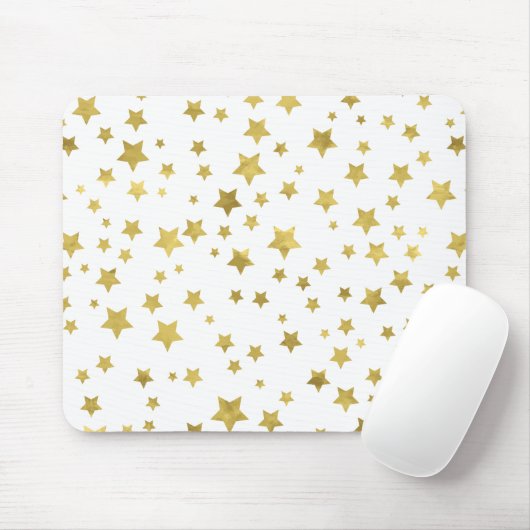 Shimmery Goldstars Golden Star Pattern Muismat (Met muis)