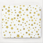 Shimmery Goldstars Golden Star Pattern Muismat (Voorkant)