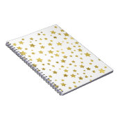 Shimmery Goldstars Golden Star Pattern Notitieboek (Rechterzijde)
