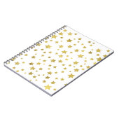 Shimmery Goldstars Golden Star Pattern Notitieboek (Linkerzijde)