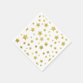 Shimmery Goldstars Golden Star Pattern Servet (Hoek)