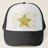 Shimmery Goldstars Golden Star Pattern Trucker Pet (Voorkant)
