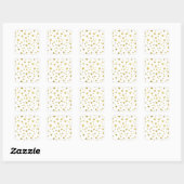 Shimmery Goldstars Golden Star Pattern Vierkante Sticker (Vel)