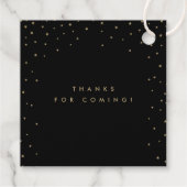 Shimmery gouden folie achttien 18e sterrenschitter bedankjes labels (Achterkant)