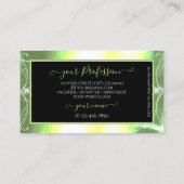 Shimmery Green Black Sparking Diamonds met Logo Visitekaartje (Achterkant)