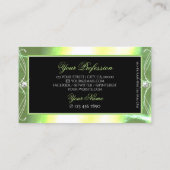 Shimmery Green Black Sparking Diamonds Ornamental Visitekaartje (Achterkant)
