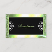 Shimmery Green Black Sparking Diamonds Ornamental Visitekaartje (Voorkant)