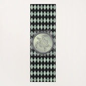 Shimmery Green en Silver Zee Turtle Yogamat (Achterkant)