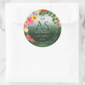 Shimmery Green Floral Product Labels Monogram Logo (Tas)