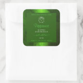 Shimmery Green Marble Floral Modern Product Labels (Tas)
