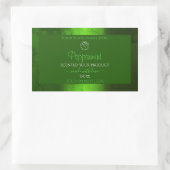 Shimmery Green Marble Floral Modern Product Labels (Tas)