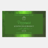 Shimmery Green Marble Floral Modern Product Labels (Voorkant)
