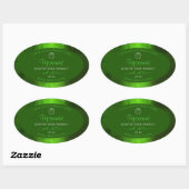 Shimmery Green Marble Floral Modern Product Labels (Vel)