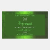 Shimmery Green Marble Modern Product Labels Logo (Voorkant)