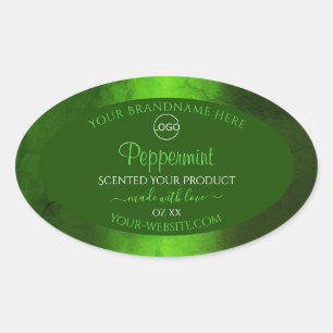 Shimmery Green Marble Modern Product Labels Logo