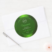 Shimmery Green Marble Modern Product Labels Logo (Envelop)