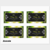 Shimmery Green Yellow Product Labels Jewels Black (Vel)