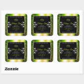 Shimmery Green Yellow Product Labels Jewels Black (Vel)