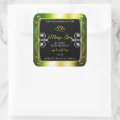 Shimmery Green Yellow Product Labels Jewels Black (Tas)