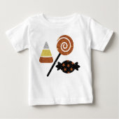 Shimmery Halloween Snoep Witte Peuter Ruffle (Voorkant)