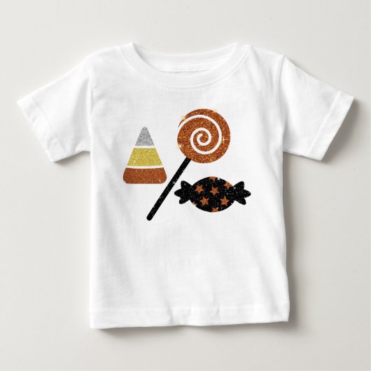 Shimmery Halloween Snoep Witte Peuter Ruffle (Voorkant)