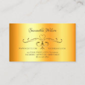 Shimmery  hoeken met Logo lichtgevend Sinaasappel Visitekaartje (Achterkant)