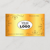 Shimmery  hoeken met Logo lichtgevend Sinaasappel Visitekaartje (Voorkant)