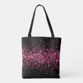 Shimmery hot roze glitter chic confetti tote bag (Achterkant)