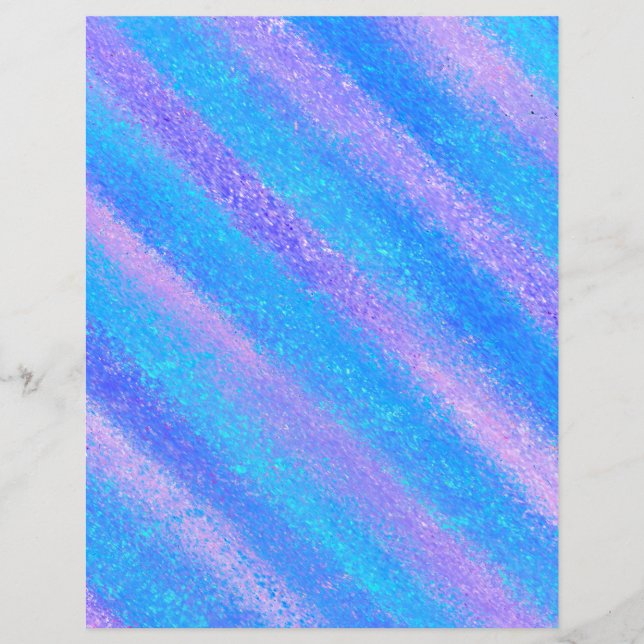 Shimmery Iridescent Turquoise Pink Scrapbook Paper (Voorkant)
