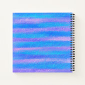 Shimmery iriserende strepen Turquoise roze Notitieboek (Achterkant)
