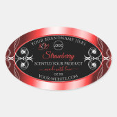 Shimmery Jewels Ruby Red Black Product Labels Logo (Voorkant)