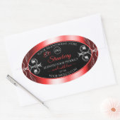 Shimmery Jewels Ruby Red Black Product Labels Logo (Envelop)
