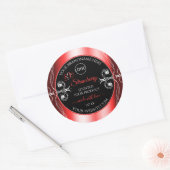 Shimmery Jewels Ruby Red Black Product Labels Logo (Envelop)