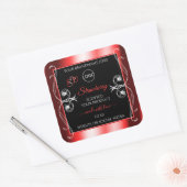 Shimmery Jewels Ruby Red Black Product Labels Logo (Envelop)