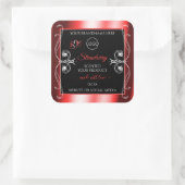 Shimmery Jewels Ruby Red Black Product Labels Logo (Tas)