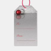Shimmery Kerst Ornamenten - Cadeau Label Cadeaulabel (Achterkant)