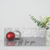 Shimmery kerstversients Gift Certificate (Staand voorkant)