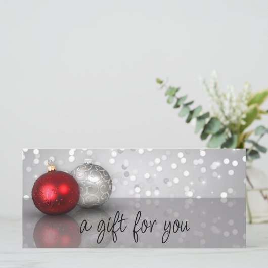 Shimmery kerstversients Gift Certificate (Staand voorkant)