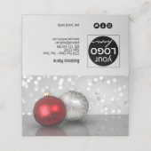 Shimmery kerstversients Gift Certificate Plaatskaartje (Buitenkant ongevouwen)