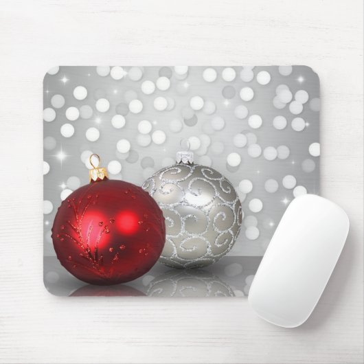 Shimmery-kerstversieringen - Mousepad Muismat (Met muis)