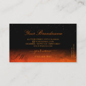 Shimmery Oranje Black Sparking Diamonds Monogram Visitekaartje (Achterkant)