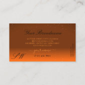 Shimmery Oranje Brown Sparking Jewels Monogram Visitekaartje (Achterkant)