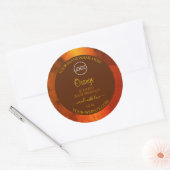 Shimmery Oranje Marble Elegant Product Labels Logo (Envelop)