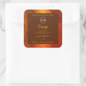 Shimmery Oranje Marble Elegant Product Labels Logo (Tas)