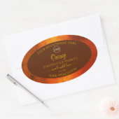 Shimmery Oranje Marble Elegant Product Labels Logo (Envelop)