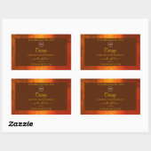 Shimmery Oranje Marble Elegant Product Labels Logo (Vel)