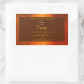 Shimmery Oranje Marble Elegant Product Labels Logo (Tas)