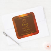 Shimmery Oranje Marble Product Labels Roos Flower (Envelop)